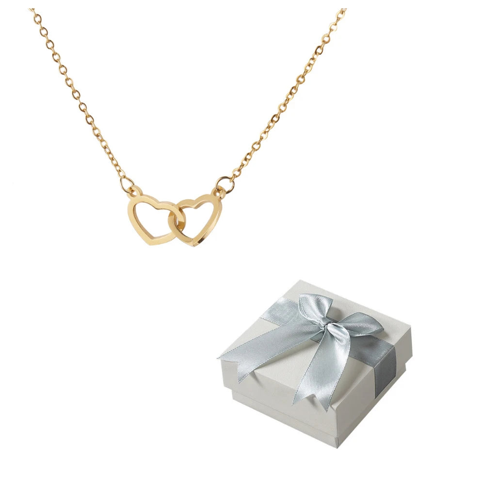 Eternal Rose Gift Box with Personalized Heart Necklace